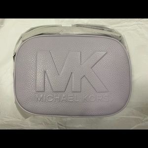 MK Medium Embossed Pebbled Leather Crossbody Bag